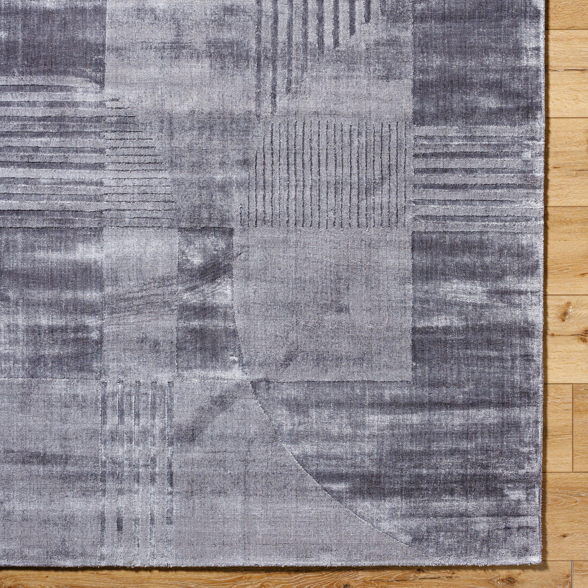 Pier Rug - 484724 by Surya in slate gray, charcoal, ash. Made from viscose in a unique style.