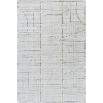 Pier Rug - 484735 by Surya in light silver, slate, silver. Made from viscose in a unique style.