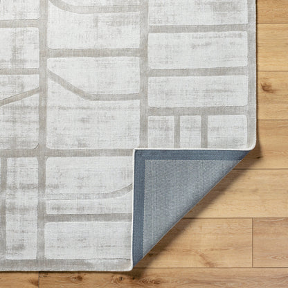 Pier Rug - 484735 by Surya in light silver, slate, silver. Made from viscose in a unique style.