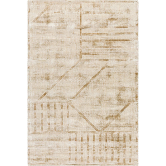 Pier Rug - 484757 by Surya in ash, pearl, khaki. Made from viscose in a unique style.
