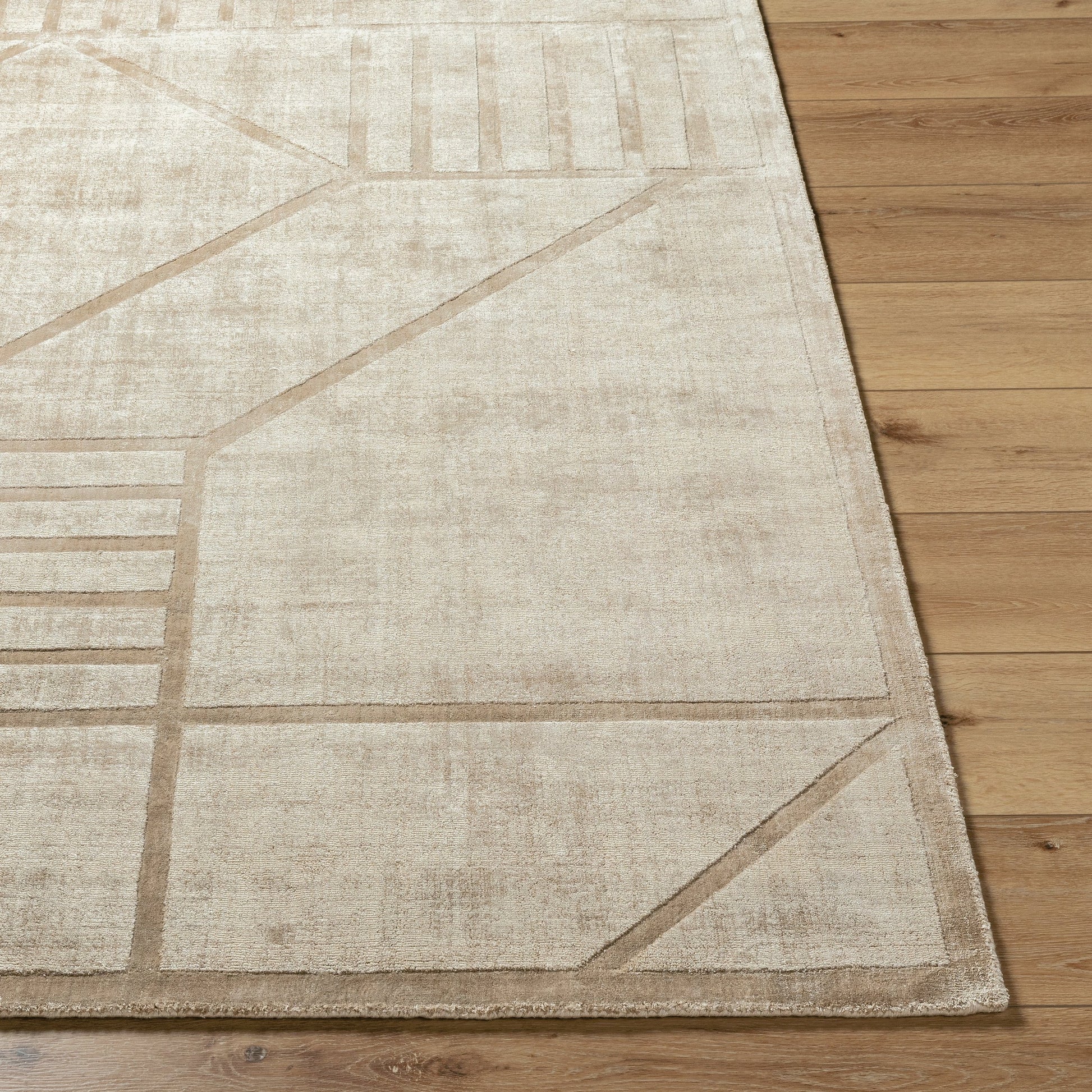 Pier Rug - 484757 by Surya in beige, sandstone, taupe. Made from viscose in a unique style.