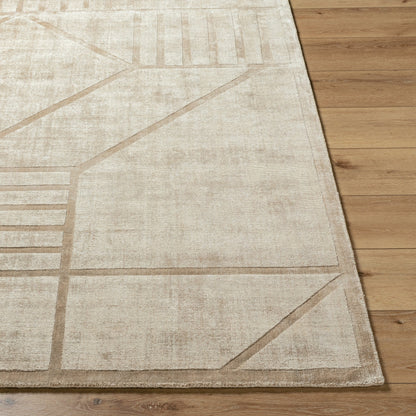 Pier Rug - 484757 by Surya in beige, sandstone, taupe. Made from viscose in a unique style.