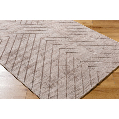 Pier PIE-2307 Rug by Surya in taupe, sandstone, beige. Made from viscose in a unique style.
