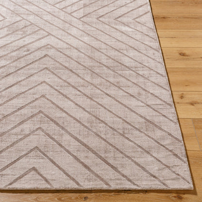 Pier PIE-2307 Rug by Surya in taupe, sandstone, beige. Made from viscose in a unique style.