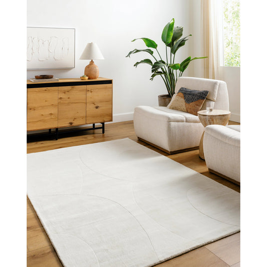 Pier Rug - 484779 by Surya in light silver. Made from viscose in a unique style.