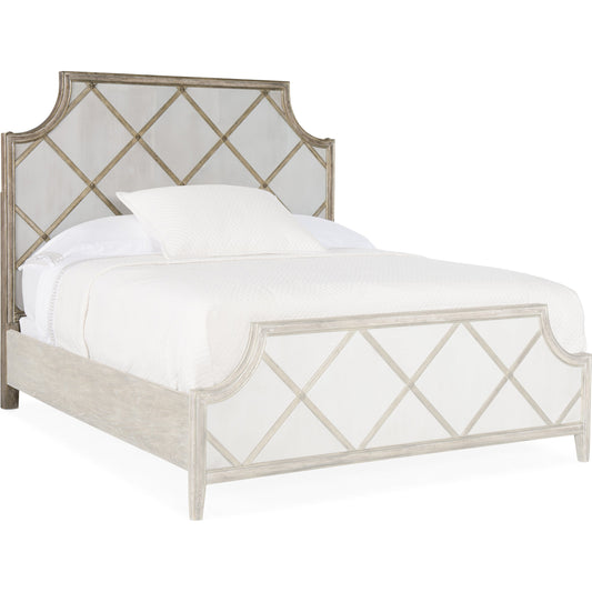 Diamont Headbaord by Hooker Furniture in le sable, jewel. Made from oak veneers, eglomise in a modern style.