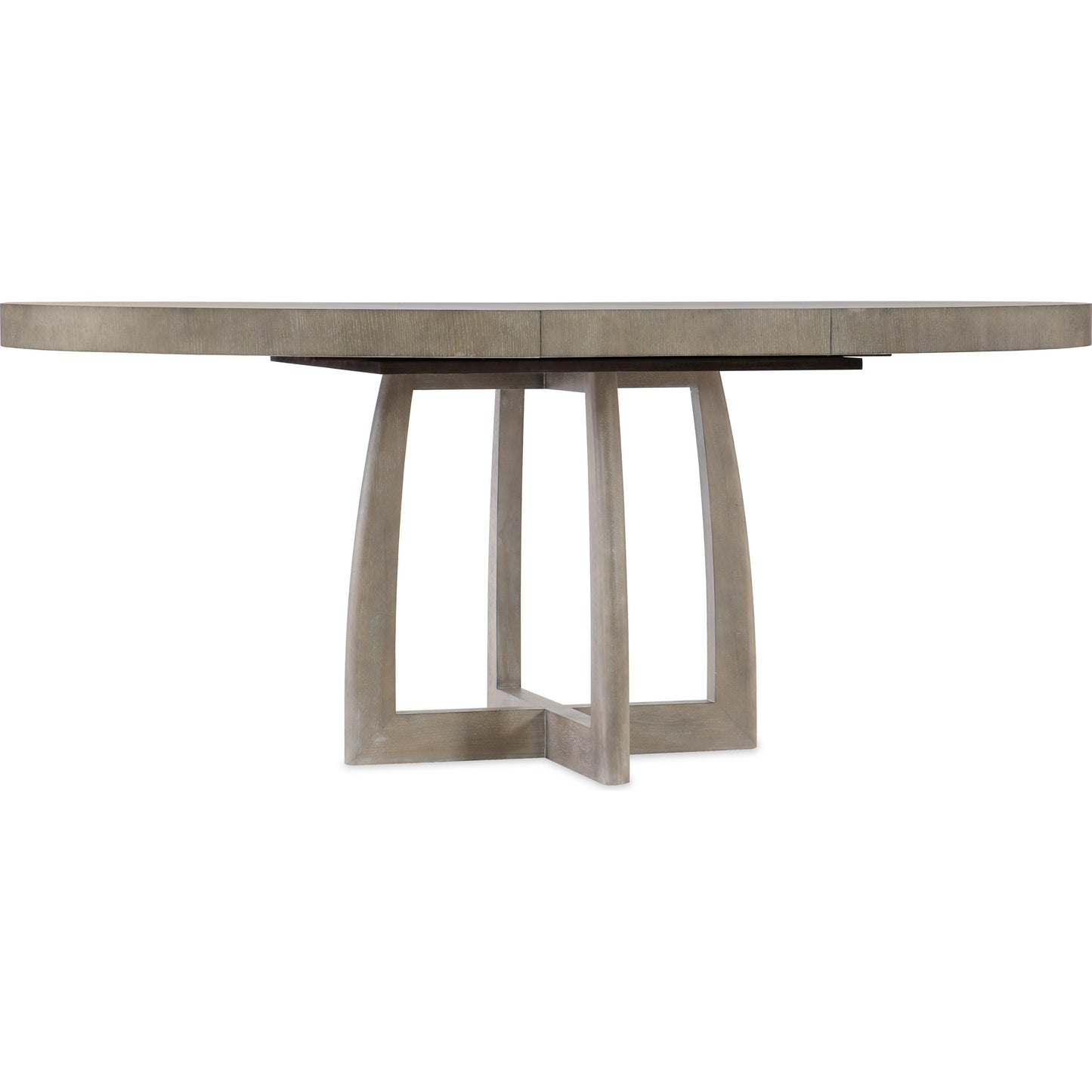 002 SI-1748211 | Additional Silo | Affinity Round Pedestal Dining Table by Hooker Furniture in grays. Made from oak veneers in a eclectic & global style.