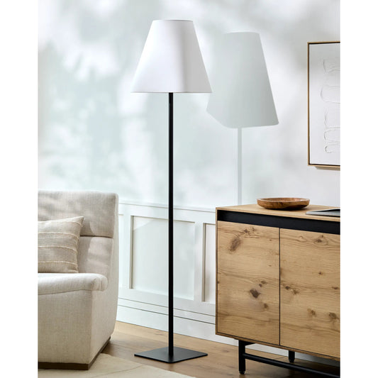 Pique Floor Lamp - 535655 by Livabliss. Made from iron, cotton, polystyrene in a modern style.