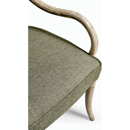Ampney Arm Chair (Set of 2) by Jonathan Charles in light brown and washed grey oak. Made from oak, foam, fabric in a traditional style.