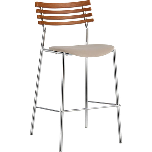 Saga Bar Stool (Set of 2) by Pasargad Home in beige, brown. Made from metal, wood in a unique style.