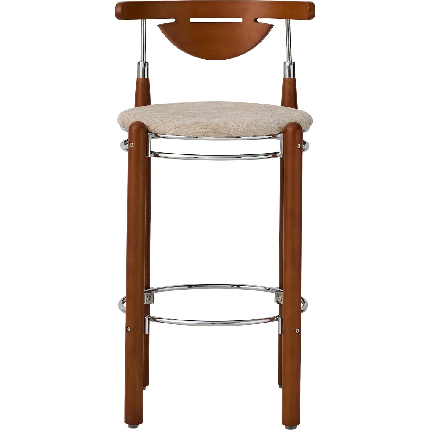 002 SI-2448083 | Additional Silo | Nikko Bar Stool (Set of 2) by Pasargad Home in beige, brown. Made from metal, wood in a traditional style.