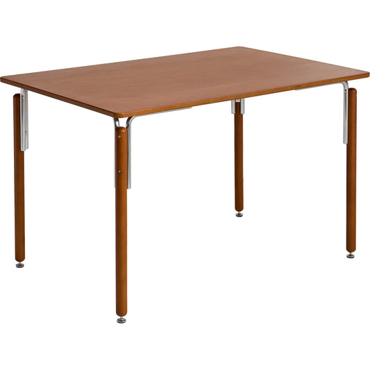 Kobe Dining Table by Pasargad Home in brown. Made from metal, wood in a unique style.