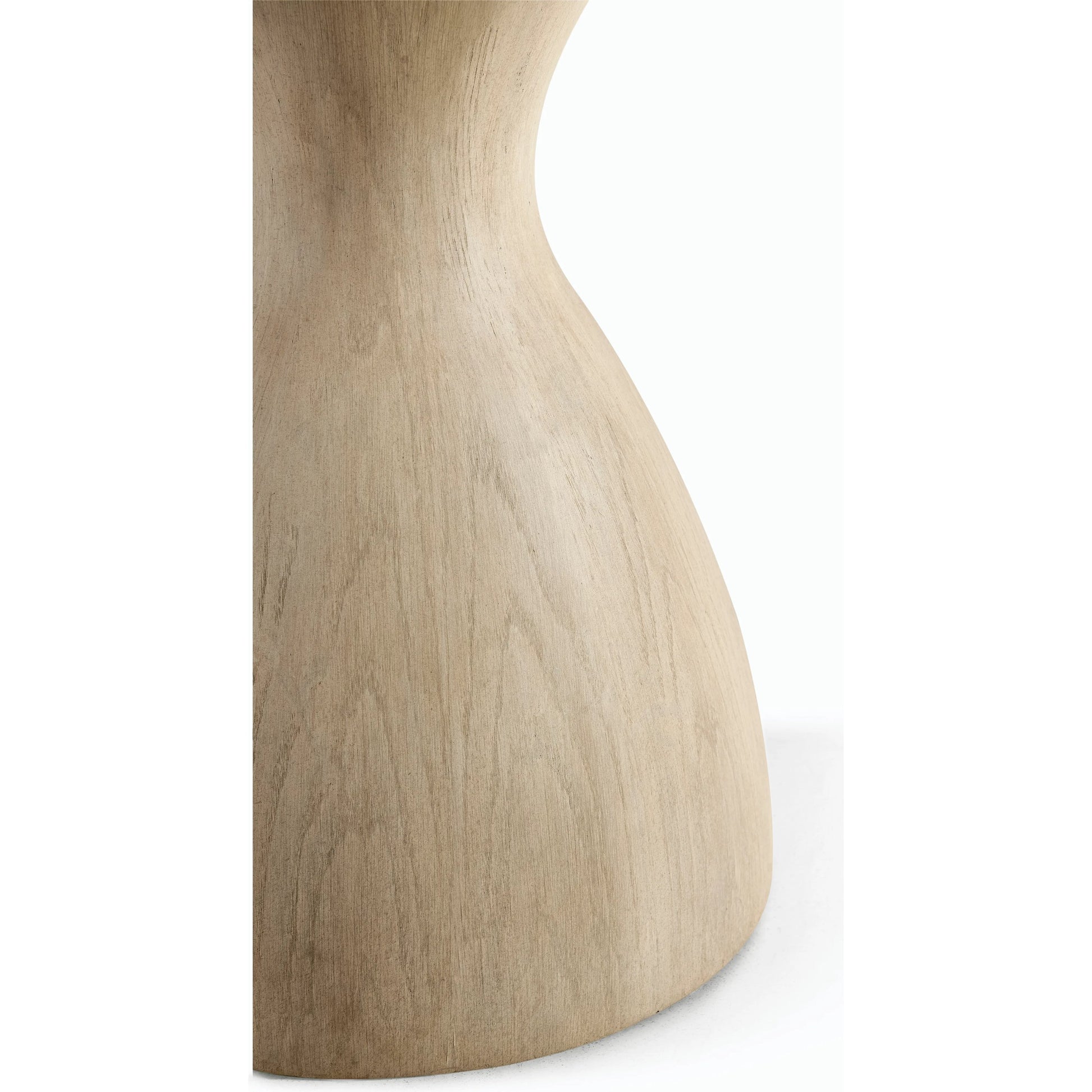 Water Seamount Oak Pedestal Table by Jonathan Charles in beige and bleached oak. Made from oak in a modern style.