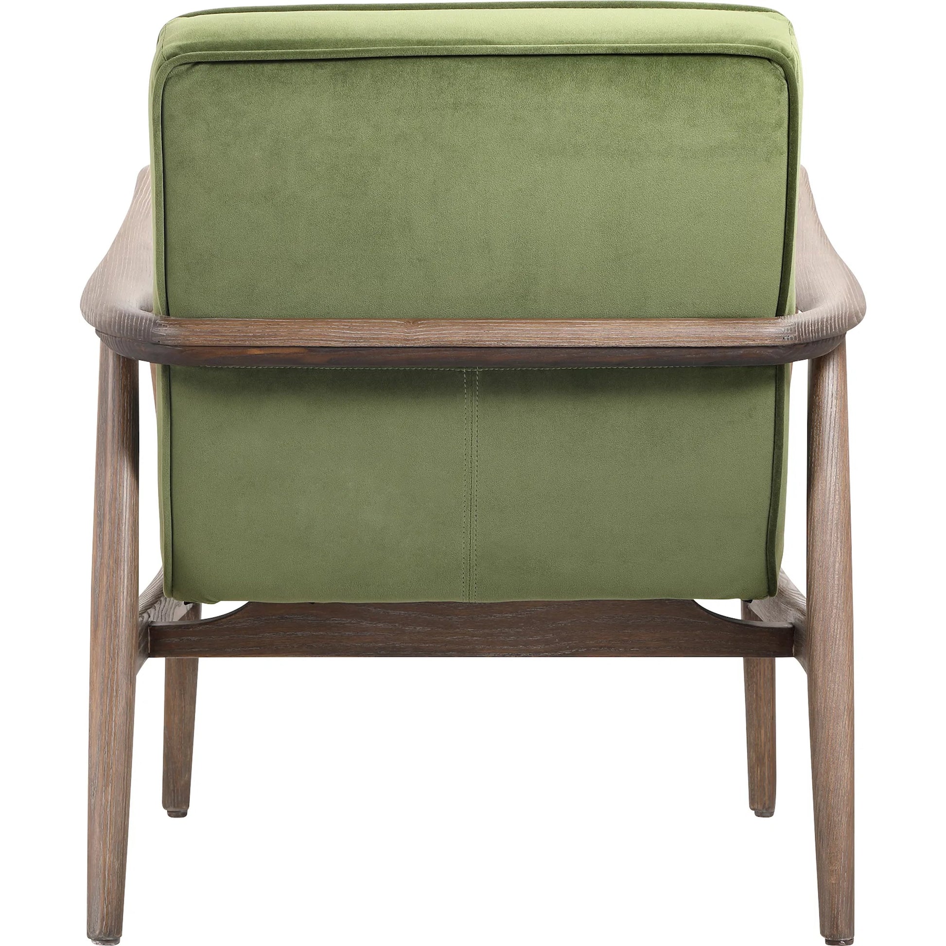 Anderson Armchair by Moe's Home Collection in dark ivy velvet. Made from upholstery: 100% polyester fiber, ash wood frame, plywood, foam cushioning in a traditional style.