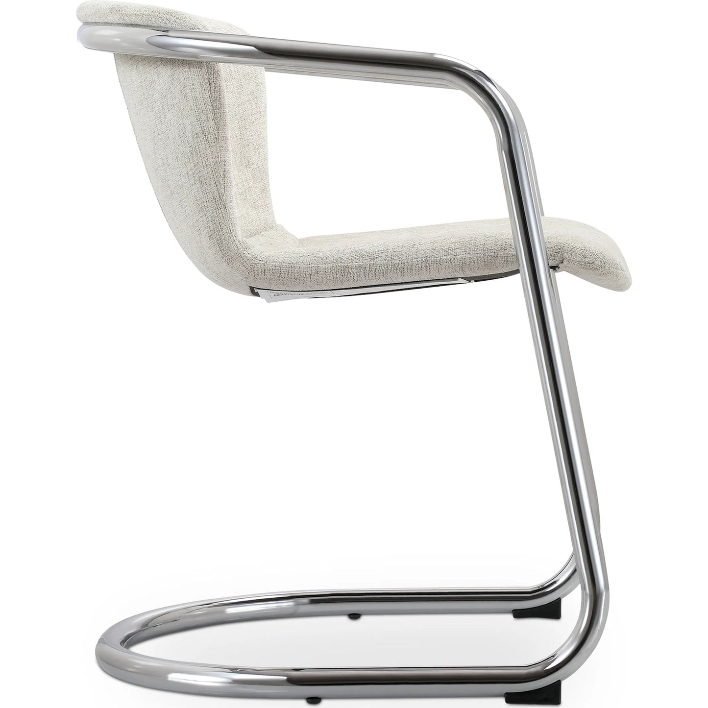004 SI-2253755 | Additional Silo | Freeman Chrome Frame Dining Chair Blended (Set of 2) by Moe's Home Collection in blended cream. Made from upholstery: 100% polyester fibre, chrome iron frame, plywood, foam cushioning in a modern style.