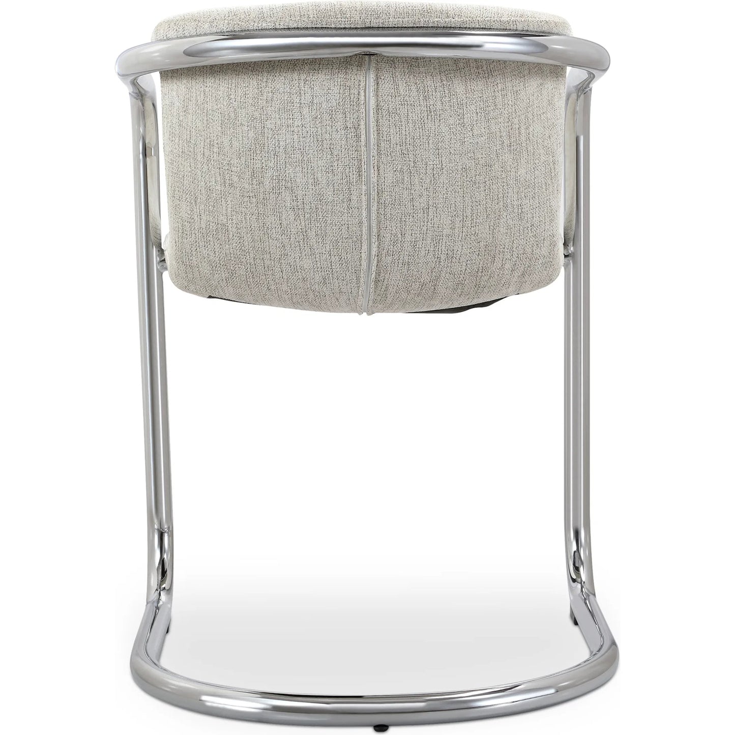 005 SI-2253755 | Additional Silo | Freeman Chrome Frame Dining Chair Blended (Set of 2) by Moe's Home Collection in blended cream. Made from upholstery: 100% polyester fibre, chrome iron frame, plywood, foam cushioning in a modern style.