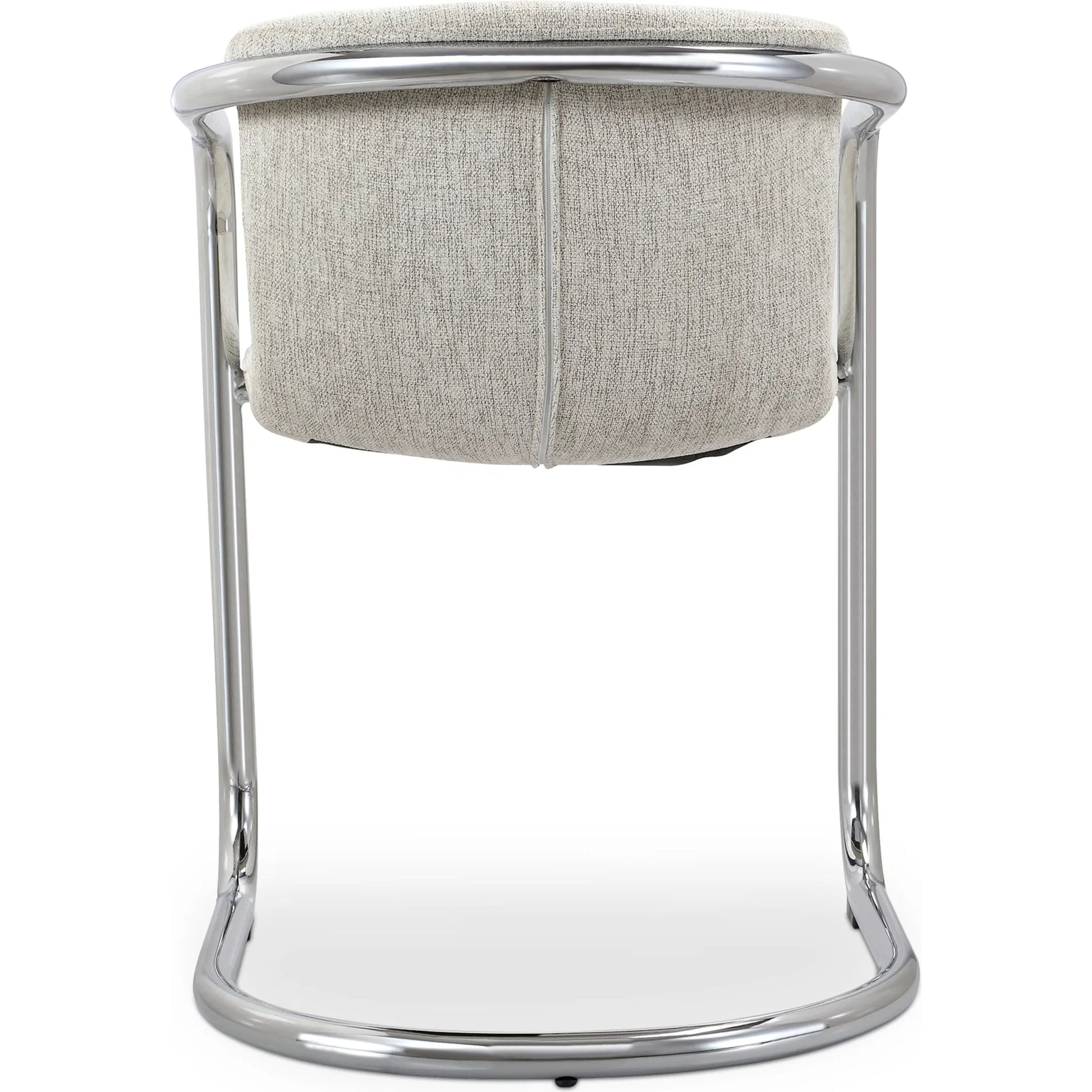 Freeman Chrome Frame Dining Chair Blended (Set of 2) by Moe's Home Collection in blended cream. Made from upholstery: 100% polyester fibre, chrome iron frame, plywood, foam cushioning in a modern style.