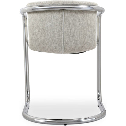 Freeman Chrome Frame Dining Chair Blended (Set of 2) by Moe's Home Collection in blended cream. Made from upholstery: 100% polyester fibre, chrome iron frame, plywood, foam cushioning in a modern style.