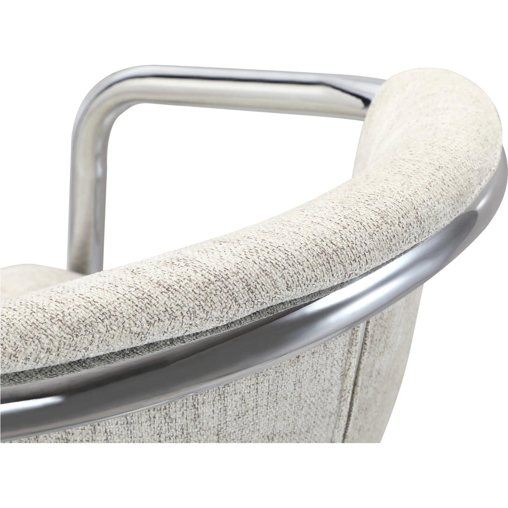 Freeman Chrome Frame Dining Chair Blended (Set of 2) by Moe's Home Collection in blended cream. Made from upholstery: 100% polyester fibre, chrome iron frame, plywood, foam cushioning in a modern style.