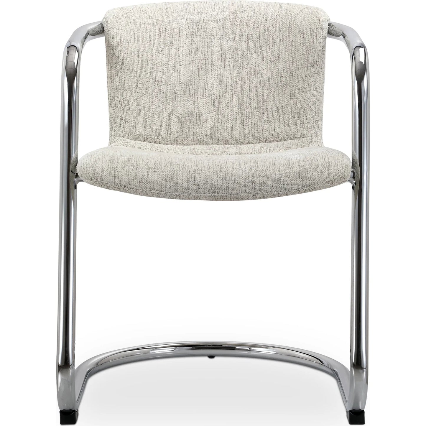 002 SI-2253755 | Additional Silo | Freeman Chrome Frame Dining Chair Blended (Set of 2) by Moe's Home Collection in blended cream. Made from upholstery: 100% polyester fibre, chrome iron frame, plywood, foam cushioning in a modern style.
