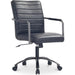 Roy Office Chair by Moe's Home Collection in na. Made from top grain leather, iron base, foam, plywood in a traditional style.
