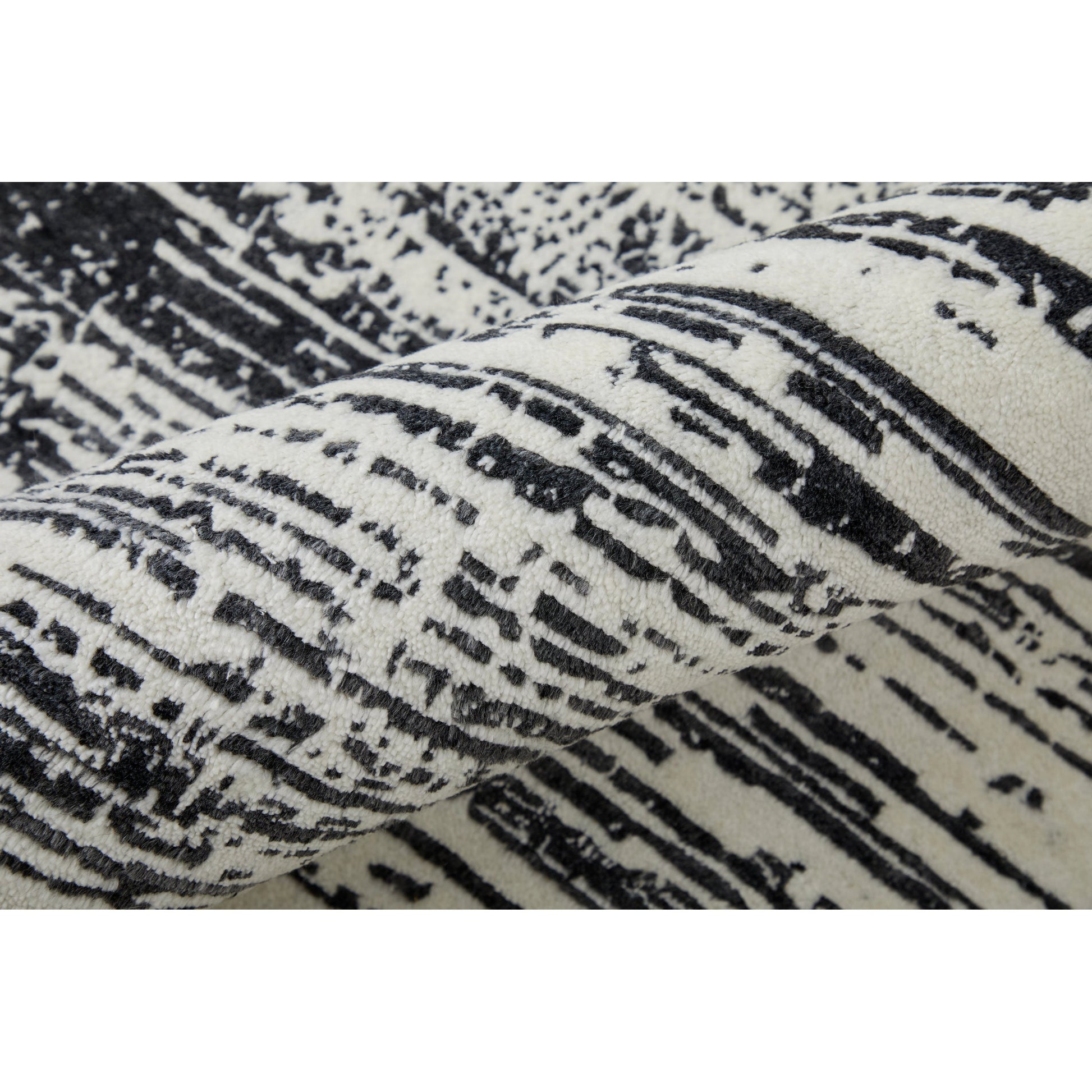 Coda Rug - 8928F by Feizy in black, white. Made from wool, viscose in a unique style.