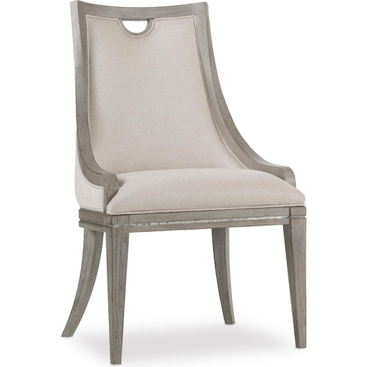 001 SI-1749656 | Additional Silo | Sanctuary Upholstered Side Chair (Set of 2) by Hooker Furniture in beige and epoque. Made from oak veneers, fabric in a traditional style.