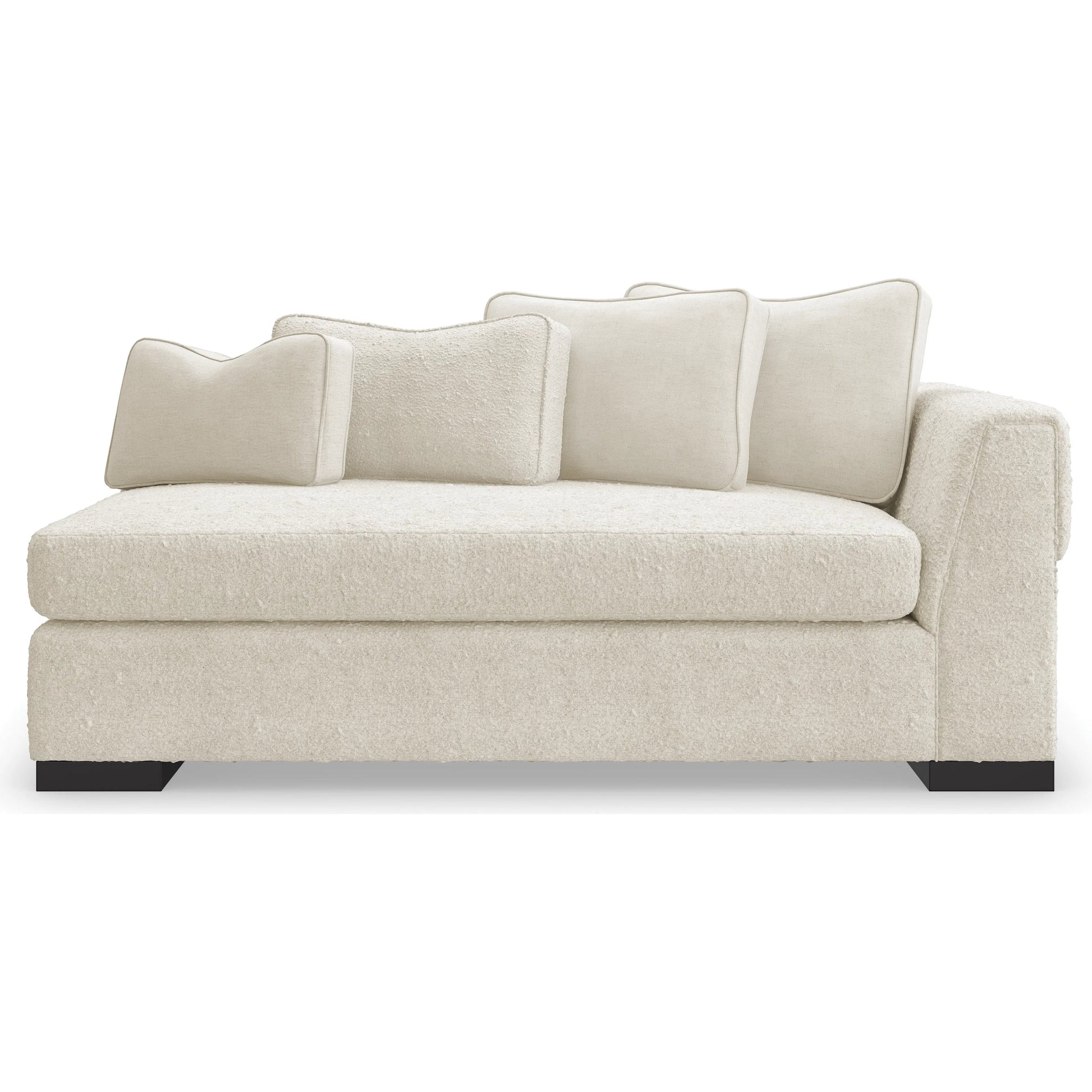 Edge Raf Loveseat by Caracole in satin ebony. Made from birch in a modern style.