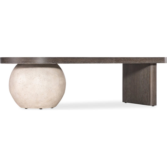 001 SI-2250745 | Primary Silo | Commerce and Market Gibbons Cocktail Bench by Hooker Furniture in dark wood and oak. Made from unique in a unique style.