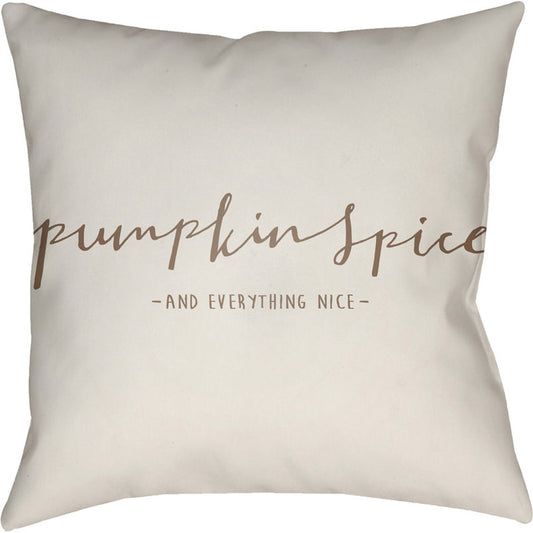 Pumpkin Spice Pillow - 16851 by Livabliss. Made from front: 100% polyester, back: 100% polyester in a traditional style.