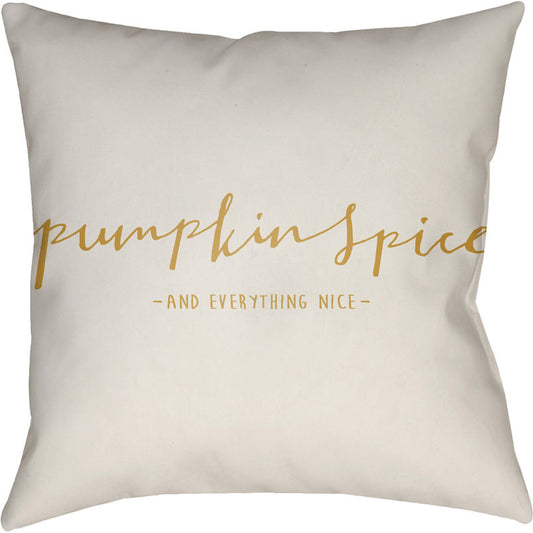 Pumpkin Spice Pillow - 16851 by Livabliss. Made from front: 100% polyester, back: 100% polyester in a traditional style.