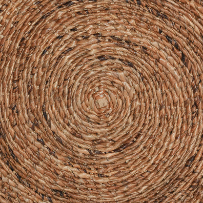 Ira Round Rattan Coffee Table by Kosas Home. Made from rattan abaca in a coastal style.