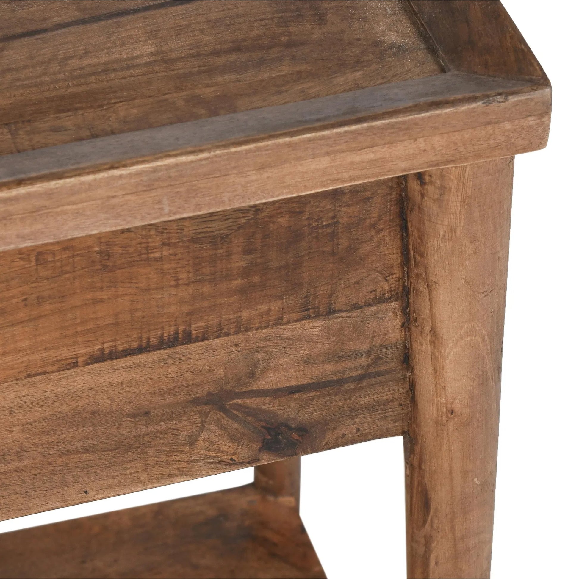 Ciaria 1 Drawer End Table by Kosas Home in medium brown. Made from mango wood in a modern style.