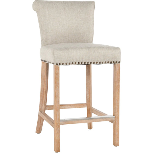Ania Counter Stool by Kosas Home. Made from 100% polyester, rubberwood frame in a transitional style.