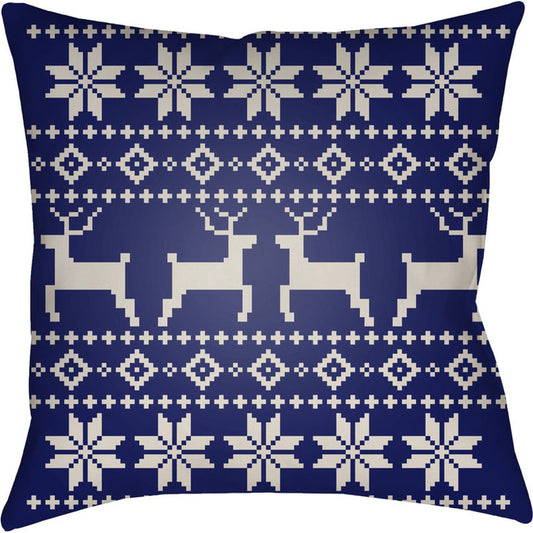 Fair Isle I Pillow - 15772 by Livabliss. Made from front: 100% polyester, back: 100% polyester in a traditional style.