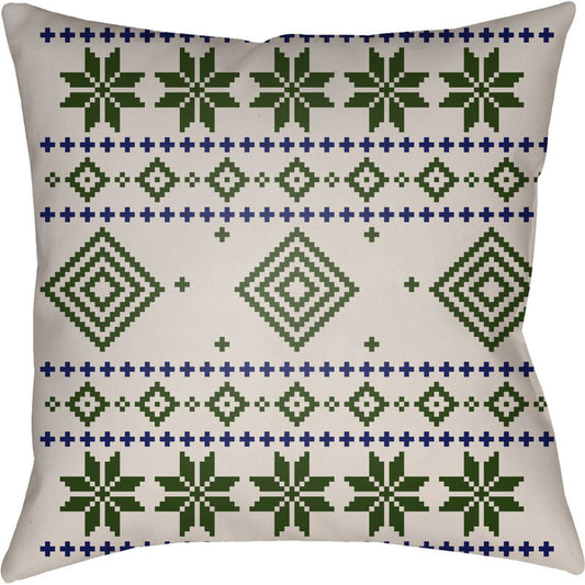 Fair Isle II Pillow - 24646 by Livabliss. Made from front: 100% polyester, back: 100% polyester in a traditional style.
