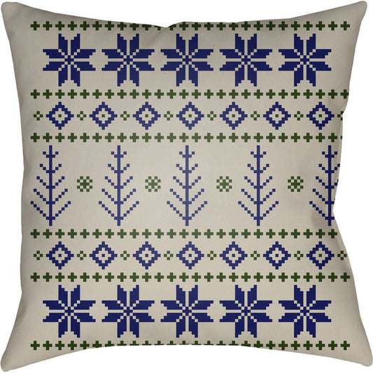 Fair Isle III Pillow - 26187 by Livabliss. Made from front: 100% polyester, back: 100% polyester in a traditional style.