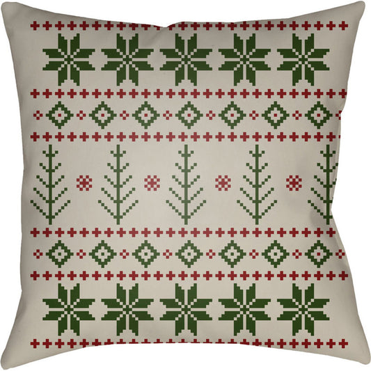 Fair Isle III Pillow - 26187 by Livabliss. Made from front: 100% polyester, back: 100% polyester in a traditional style.
