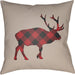 Buffalo Indoor/Outdoor Pillow by Livabliss. Made from front: 100% polyester, back: 100% polyester in a rustic style.