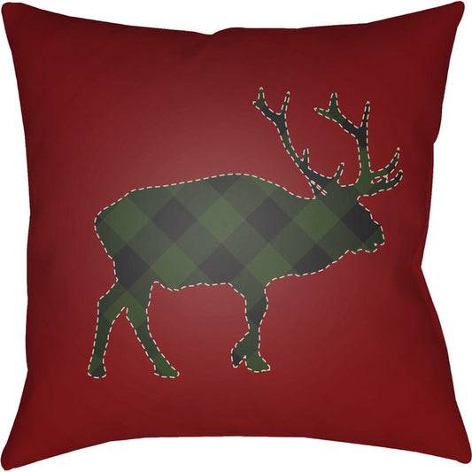 Buffalo Indoor/Outdoor Pillow by Livabliss. Made from front: 100% polyester, back: 100% polyester in a rustic style.