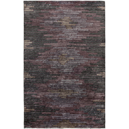 Platinum Rug - 735 by Surya in plum, gray, lilac, charcoal, light olive. Made from 100% viscose in a unique style.