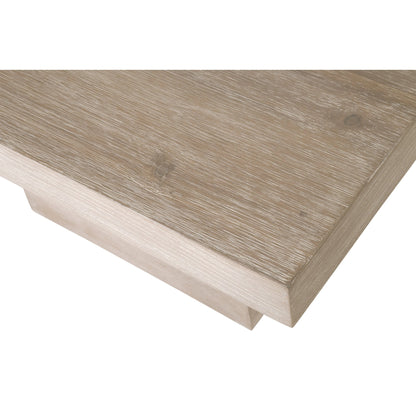 Plaza Dining Table by Essentials For Living in natural gray acacia. Made from solid acacia wood, acacia veneer, mdf, solid rubberwood, metal in a modern style.