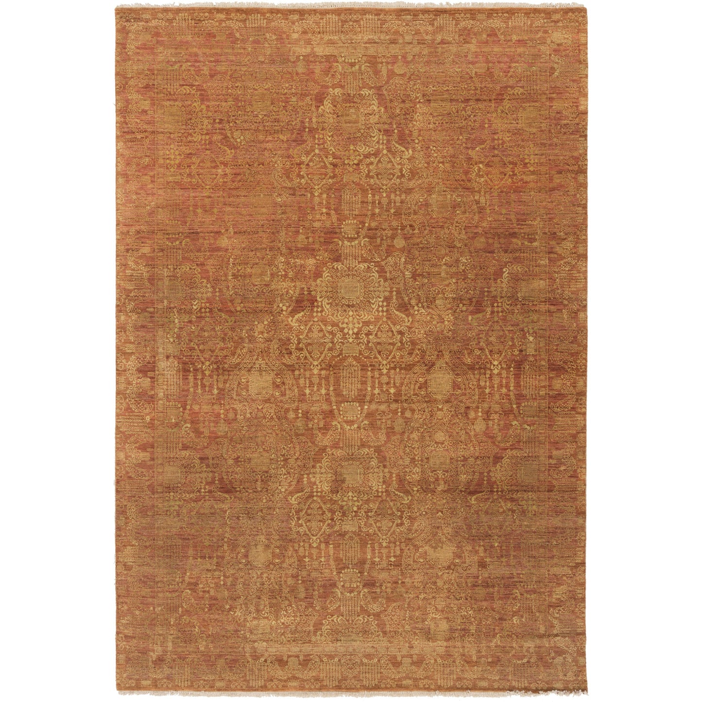 001 47607-20374,47607-20375,47607-20377 | Primary Silo | Palace PLC-1002 Rug by Surya in tan, rust. Made from 100% wool in a unique style.