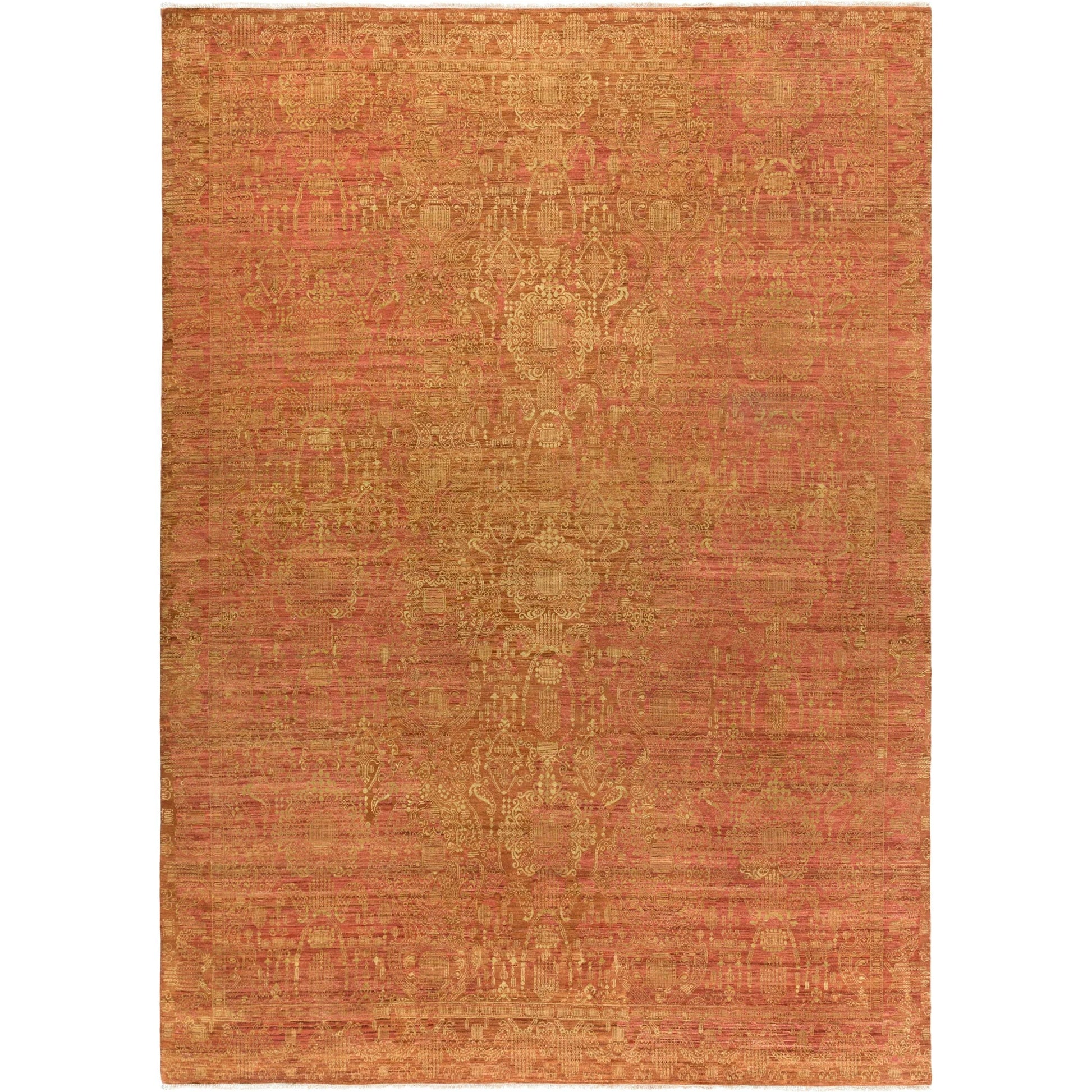 Palace PLC-1002 Rug by Surya in tan, rust. Made from 100% wool in a unique style.