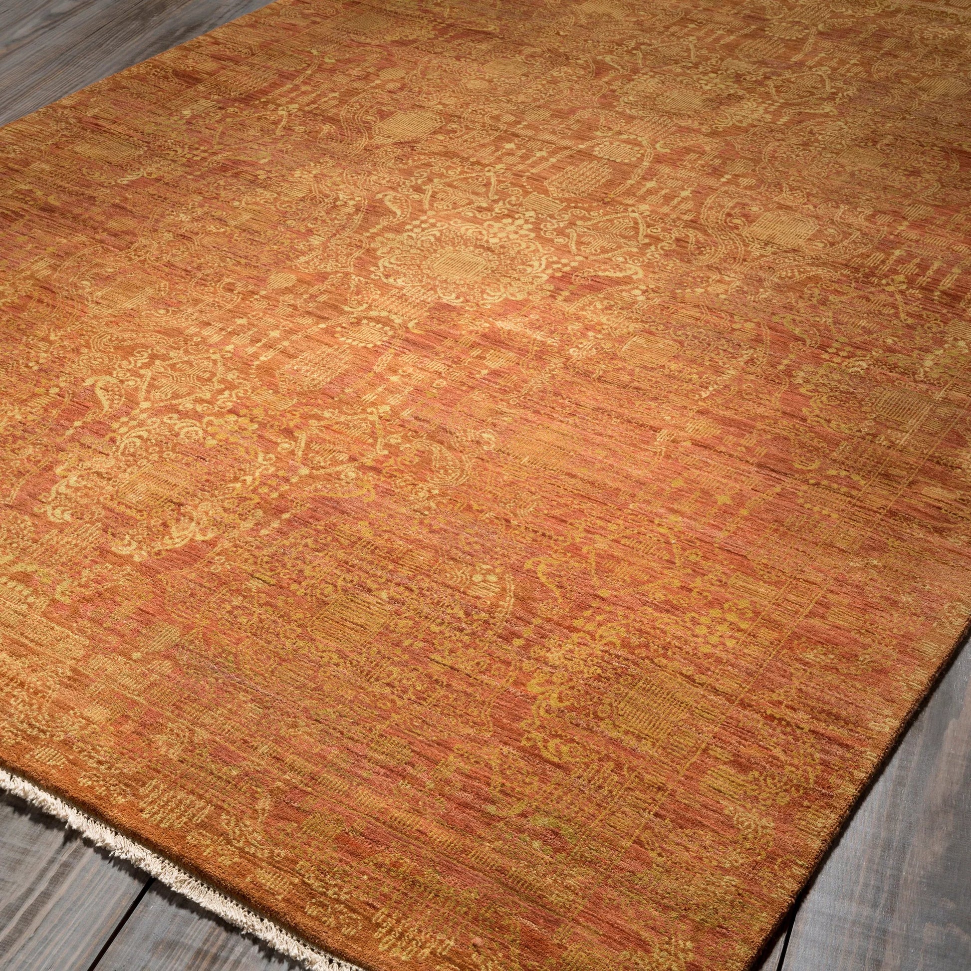 Palace PLC-1002 Rug by Surya in tan, rust. Made from 100% wool in a unique style.
