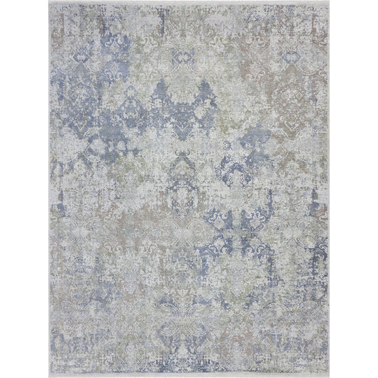 PLC-1006 Rug by Surya in light blue, dark brown, slate, light gray. Made from 100% wool in a unique style.