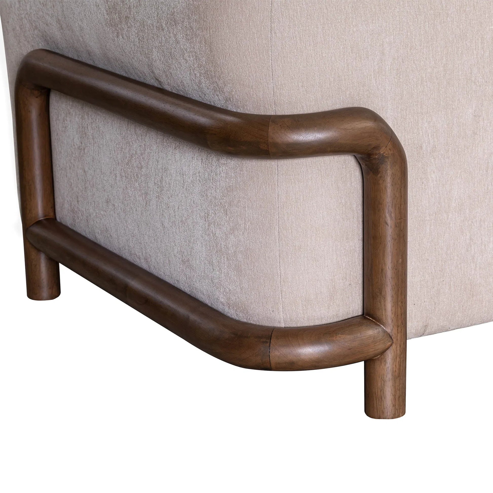 Parallel Sofa by LH Imports in beige, sand. Made from hardwood, plywood, foam, polyester fibre, polyester, rubberwood in a unique style.