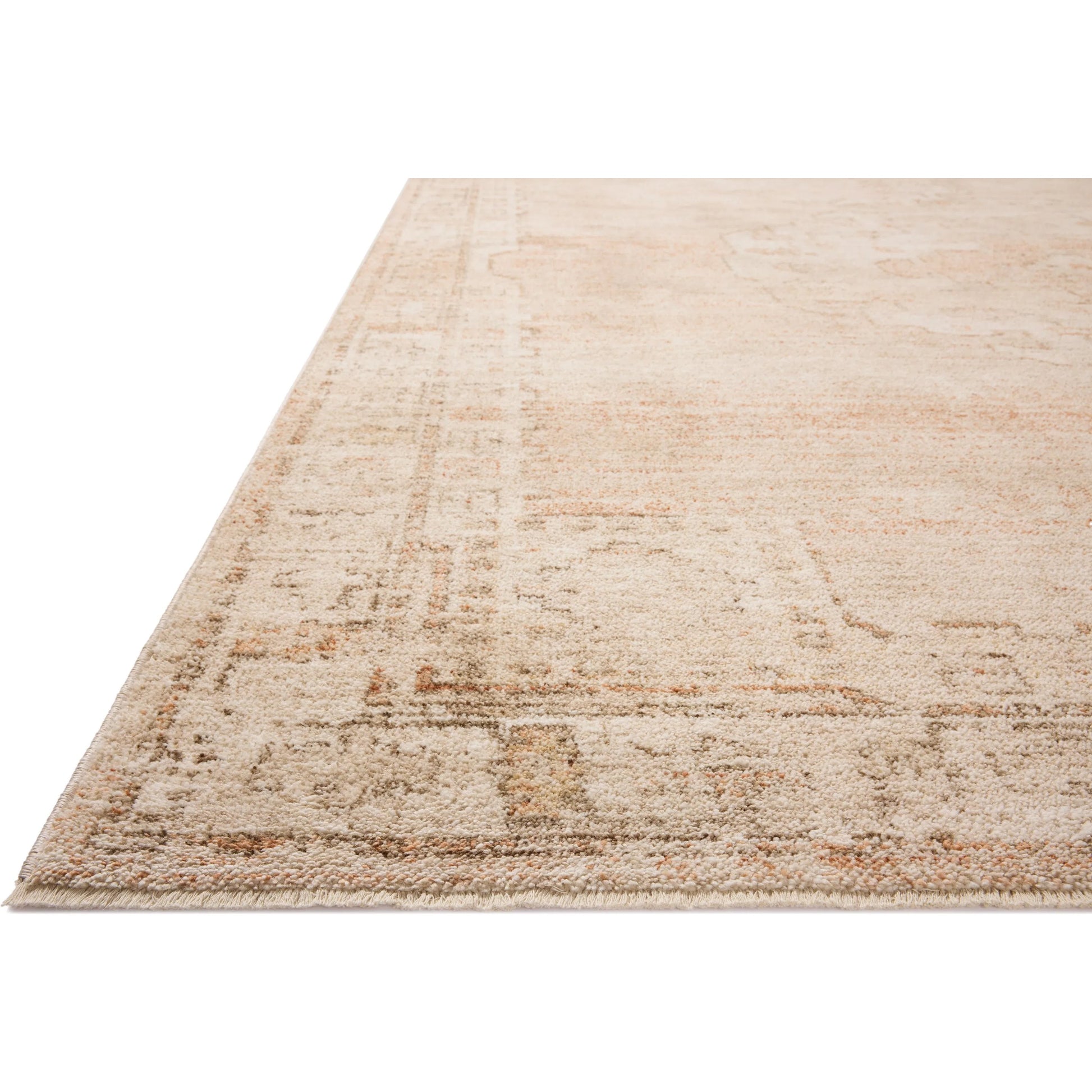Palma PLM-02 Rug by Chris Loves Julia x Loloi in spice, natural. Made from 100% space dyed polyester in a unique style.