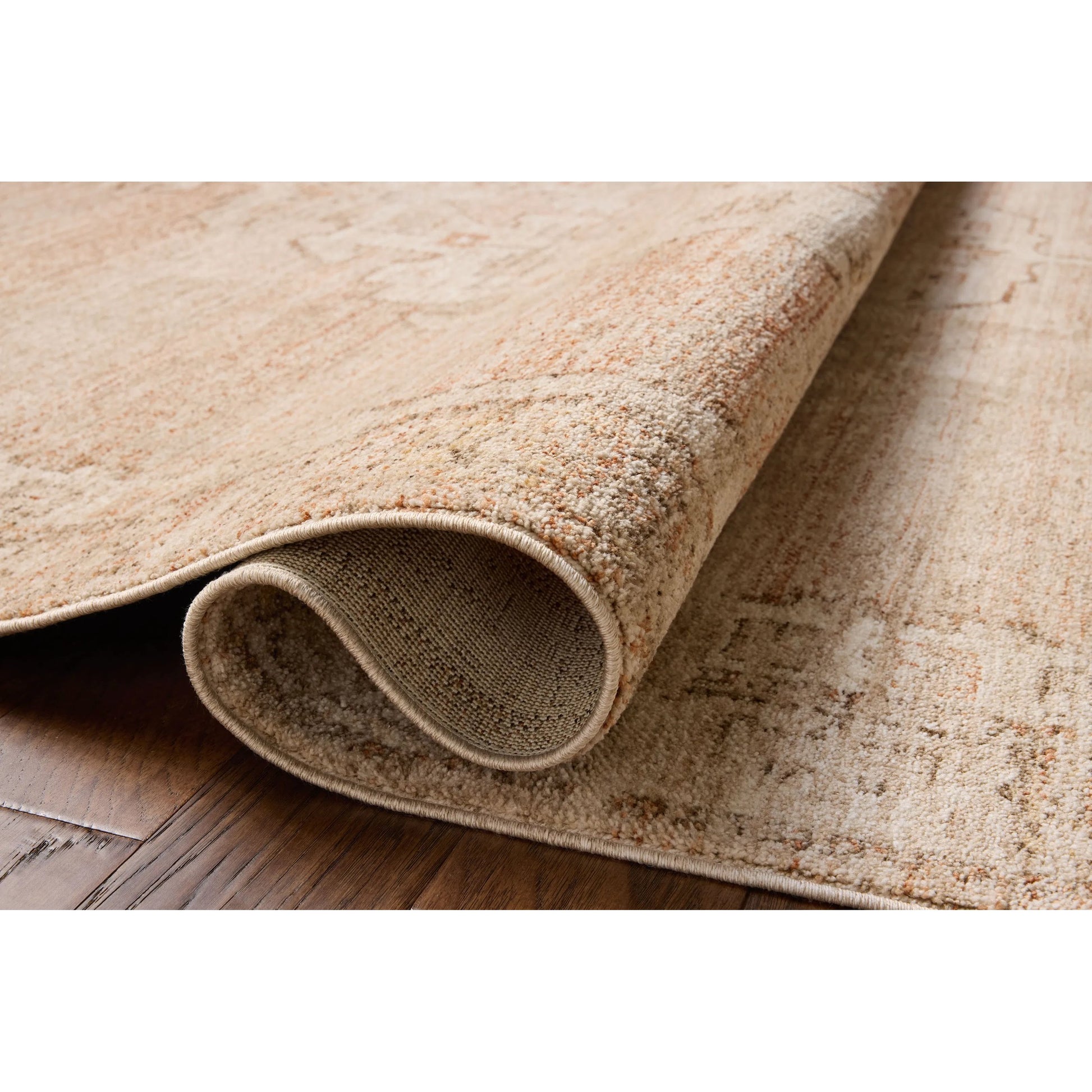 Palma PLM-02 Rug by Chris Loves Julia x Loloi in spice, natural. Made from 100% space dyed polyester in a unique style.