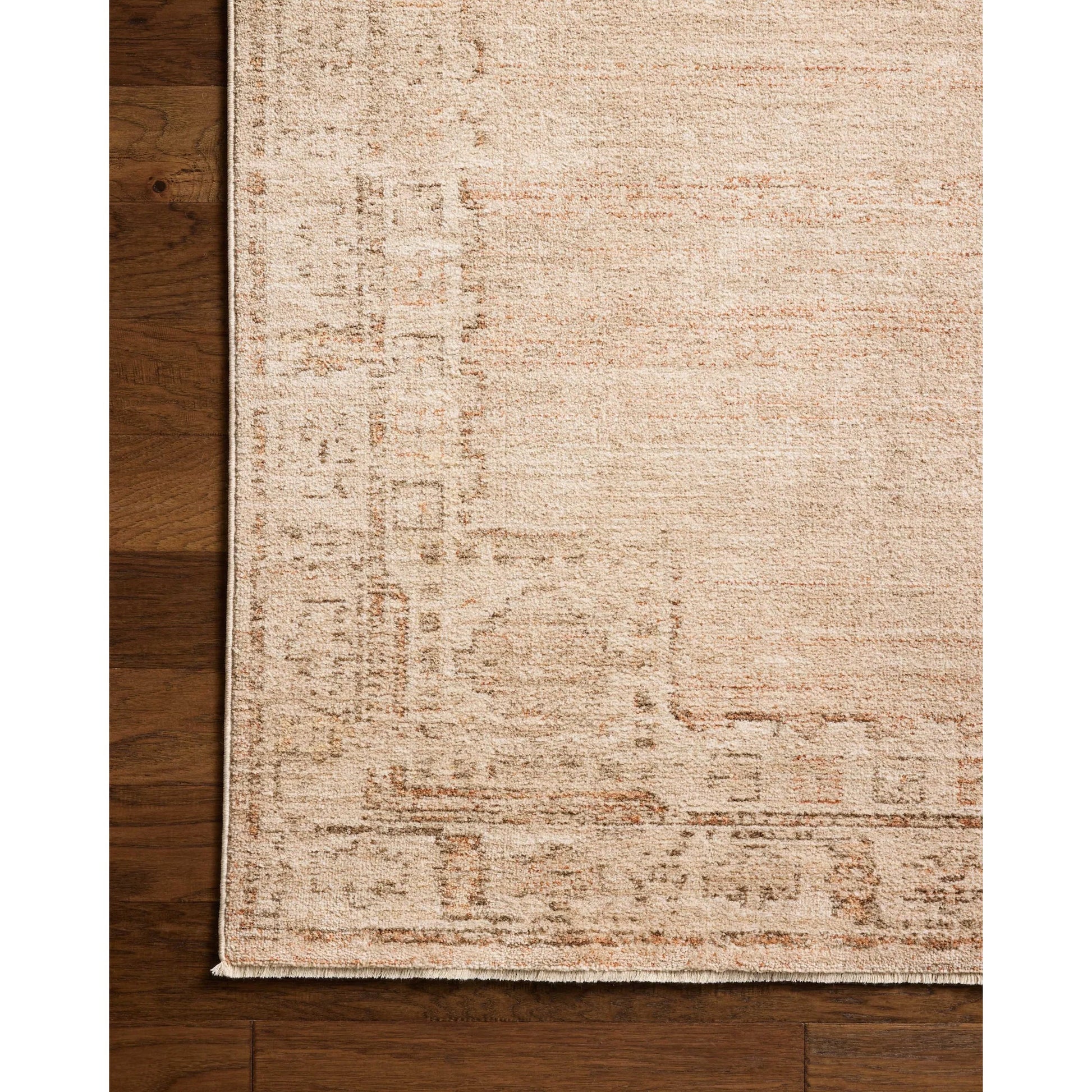 Palma PLM-02 Rug by Chris Loves Julia x Loloi in spice, natural. Made from 100% space dyed polyester in a unique style.